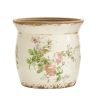 Tuscan Ceramic Floral Print Planter