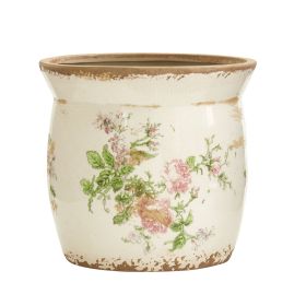 Tuscan Ceramic Floral Print Planter