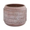 Boho Chic Ceramic Embossed Planter