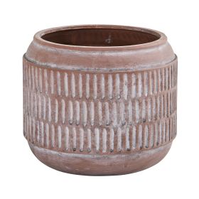 Boho Chic Ceramic Embossed Planter