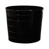 Farmhouse Black Metal Ribbed Planter