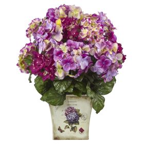Mixed Hydrangea w/Floral Planter