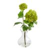 Snowball Artificial Arrangement in Vase (Set of 2)