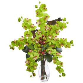 Phalaenopsis Orchid & Mini Apple Artificial Arrangement