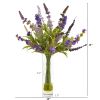Lavender Artificial Arrangement in Glass Vase (Set of 2)