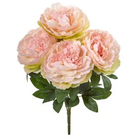 Peony Artificial Flower Bouquet (Set of 6)