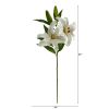 Ruburn Lily Artificial Flower (Set of 2)