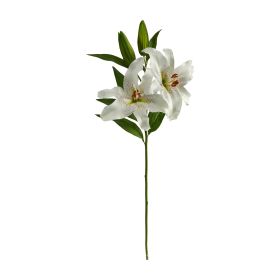 Ruburn Lily Artificial Flower (Set of 2)