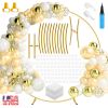 7.3FT Metal Round Balloon Arch Reusable Circle Backdrop Stand Large Wedding Party Arch Frame with Balloon Tools for Wedding Birthday Party Photo Backg