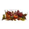 Pumpkin, Gourd, Berry and Maple Leaf Candelabrum