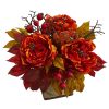 Peony and Sedum Arrangement