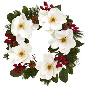 Magnolia Pine and Berries Wreath