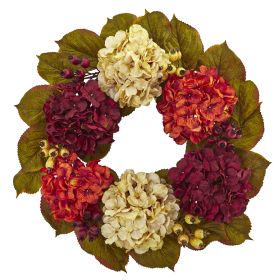 Hydrangea Berry Artificial Wreath