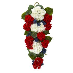 Geranium and Blue Berry Artificial Teardrop