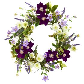 Mixed Floral Artificial Wreath