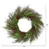 Cedar and Ruscus with Berries Artificial Wreath