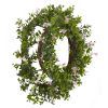 Mini Ivy & Floral Double Ring Wreath w/Twig Base