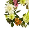 Mixed Dahlia and Mum Wreath