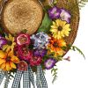Mixed Floral Hat Wreath