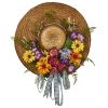 Mixed Floral Hat Wreath