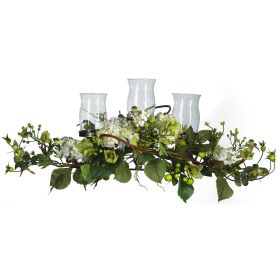 Hydrangea Triple Candelabrum Centerpiece