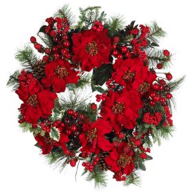 Poinsettia Wreath
