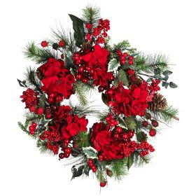 Hydrangea Holiday Wreath