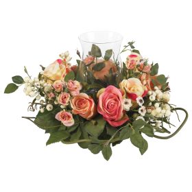 Rose Candelabrum Assto Red Pastels