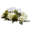 Snowball Hydrangea Triple Candelabrum