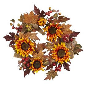 Sunflower/Berry Wreath