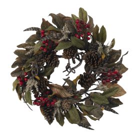 Pinecone Berry & Feather Wreath