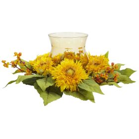 Golden Sunflower Candelabrum