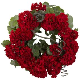 Geranium Artificial Wreath