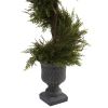 Mini Pine Spiral w/Urn w/563 Lvs