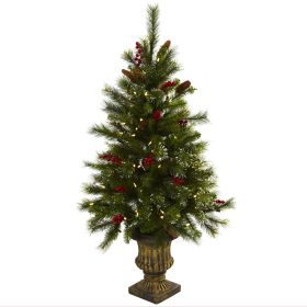 Christmas Tree w/Urn Ber&Con 100 LED Lights & 208 Tips