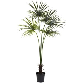 Fan Palm Tree UV Resistant w/150 Lvs (Indoor/Outdoor)