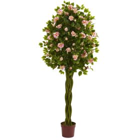 Rose Tree with Woven Trunk