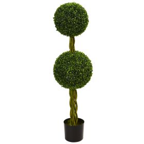 Boxwood 2 Balls Woven Trunk UV Resistant (Indoor/Outdoor)