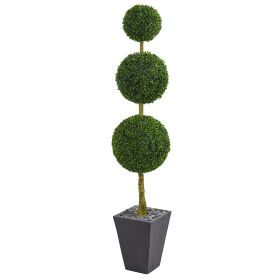 Boxwood Topiary Tree in Planter UV Resist (Indoor/Outdoor)