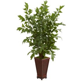 Fishtail Artificial Palm Tree in Decorative Planter