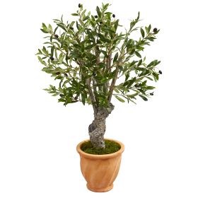 Olive Artificial Tree in Terracotta Planter