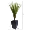 Spiky Agave Artificial Tree in Black Planter