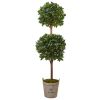 Double Ball Topiary Tree with Farmhouse Planter