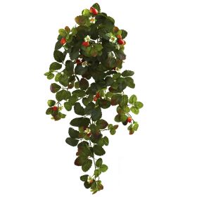 Strawberry Hanging Bush with Berry (Set of 2)