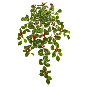 Holly Artificial Hanging Plant(Set of 3)(Real Touch)