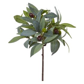 Olive Branch Artificial Plant with Berries (Set of 12)