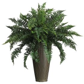 Ruffle Fern w/Decorative Vase (Indoor/Outdoor)