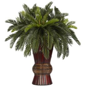 Cycas w/Bamboo Vase