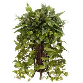 Vining Mixed Greens w/Decorative Stand