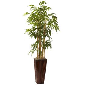 Bamboo w/Decorative Planter